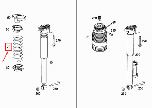 new mercedes-benz glc x253 rear coil spring a2533240704 original