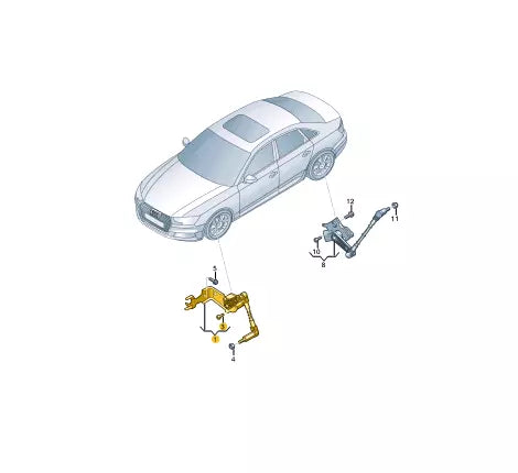 NEW AUDI A6 4K C8 FRONT LEFT HEADLIGHT LEVEL SENSOR 4K0941285B