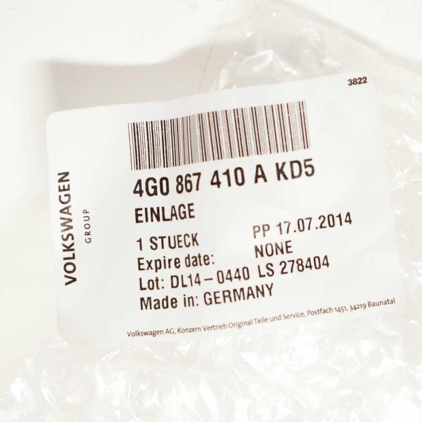 NEW AUDI A6 4G C7 FRONT RIGHT DOOR TRIM INSERT 4G0867410AKD5 ORIGINAL