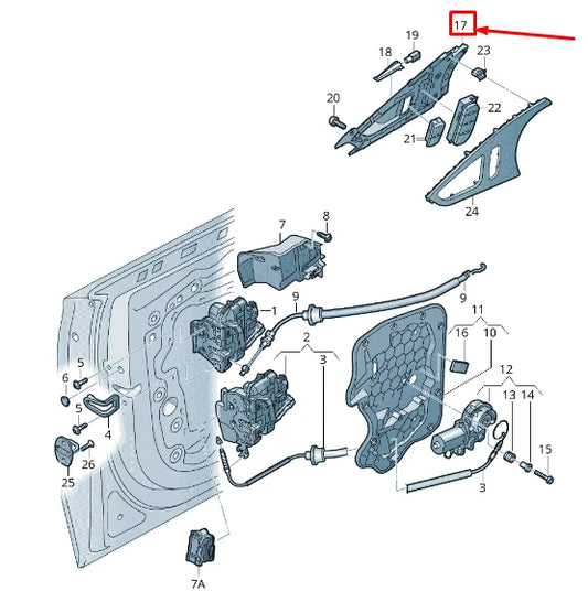 NEW AUDI RS7 SPORTBACK 4G FRONT RIGHT INNER DOOR HANDLE 4G8837020C4PK