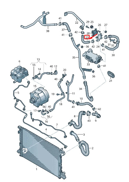 NEW VW TOUAREG CR ENGINE COOLANT HOSE 4N0121056AJ