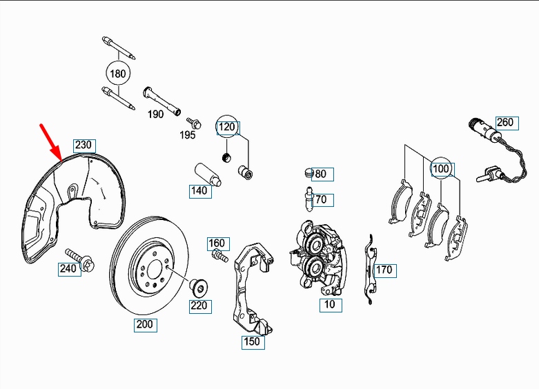 NEW MERCEDES-BENZ GLE W166 FRONT RIGHT PROTECTION PLATE A1664210220 ORIGINAL