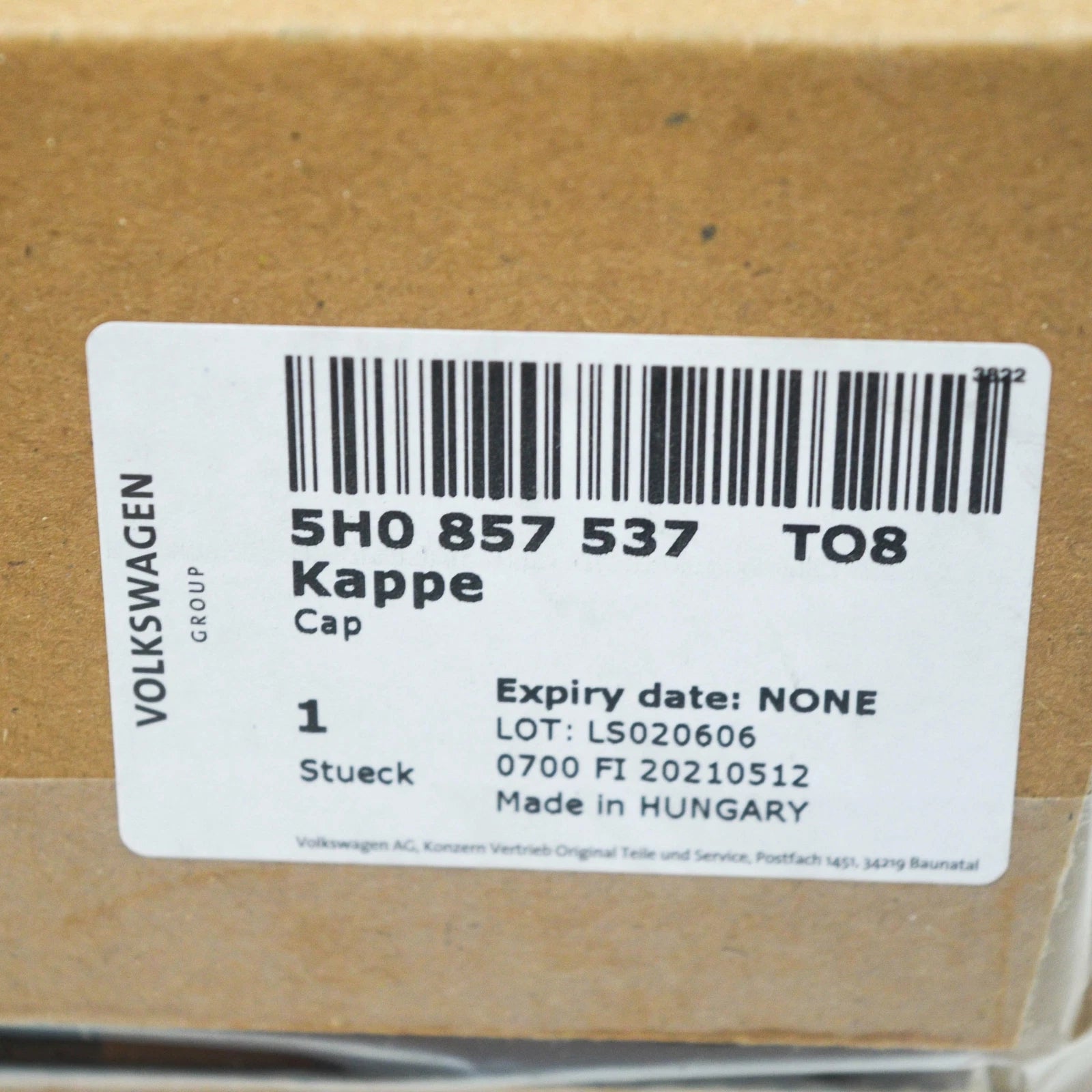 NEW VOLKSWAGEN ID.3 E11 FRONT LEFT DOOR MIRROR COVER CAP 5H0857537TO8