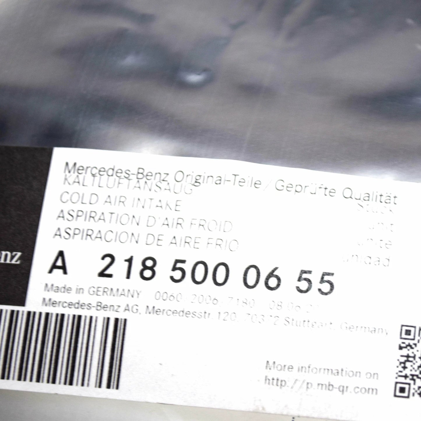 NEW MERCEDES-BENZ CLS C218 COLD AIR INDUCTION A2185000655