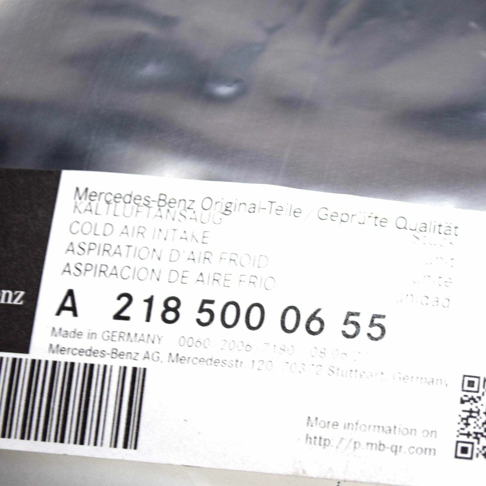 NEW MERCEDES-BENZ CLS C218 COLD AIR INDUCTION A2185000655