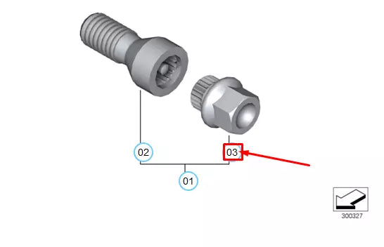 NEW BMW 1 F20 WHEEL BOLT LOCK ADAPTER WITH CODE 33/SW17MM 36136765546 ORIGINAL