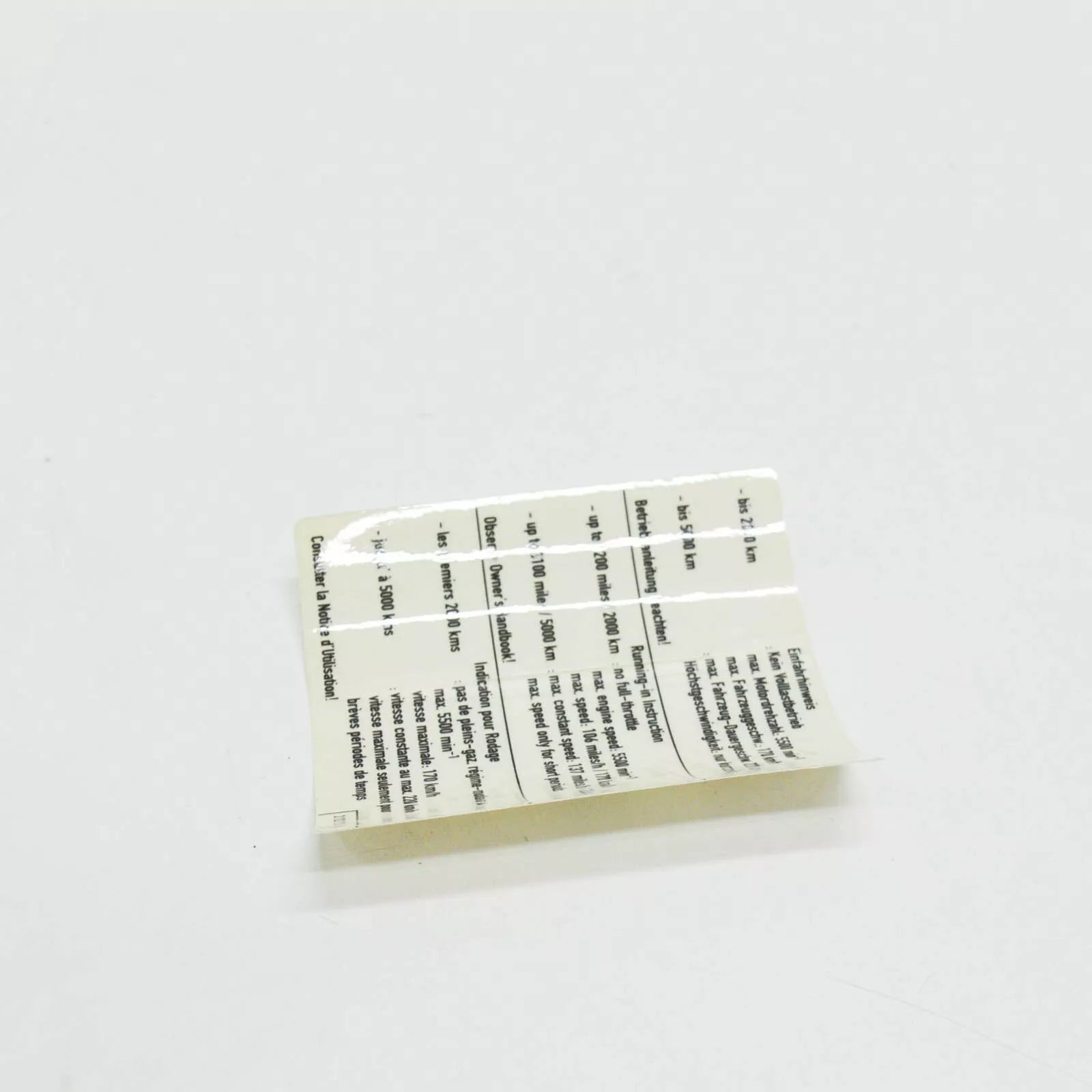 NEW BMW E39 E46 E60 E61N RUN IN INSTRUCTION BADGE EMBLEM 2122135 71212122135