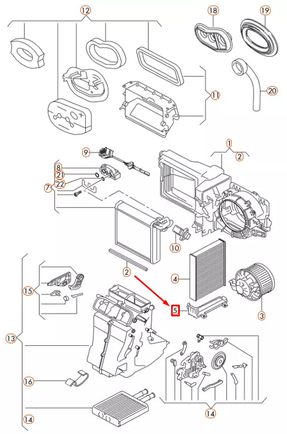NEW VOLKSWAGEN UP POLLEN FILTER COVER 1S0819422 ORIGINAL