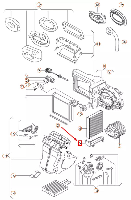 NEW VOLKSWAGEN UP POLLEN FILTER COVER 1S0819422 ORIGINAL
