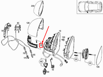 NEW MERCEDES-BENZ A W177 LEFT DOOR MIRROR TURN INDICATOR A0999061902 ORIGINAL