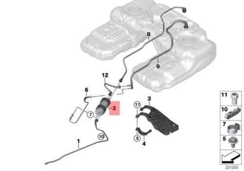 NEW BMW X5 E70 4.8 FUEL FILTER PRESSURE REGULATOR REPAIR KIT 7234923 16127234923