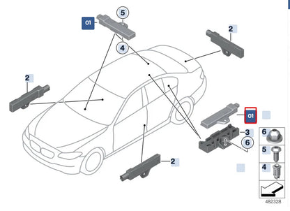 NEW BMW 5 F10 INTERIOR COMFORT ACCESS ANTENNA 65209220832 9220832 ORIGINAL