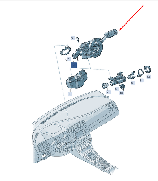 new seat ateca kh7 turn wiper indicator w/ slip ring squib 5q1953507nigi