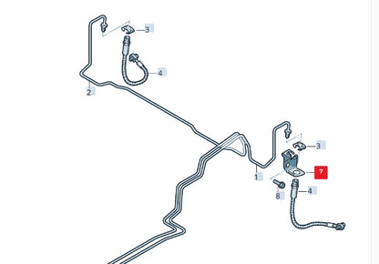 NEW AUDI Q5 FY 80A REAR LEFT BRAKE HOSE BRACKET HOLDER 80A611845H ORIGINAL