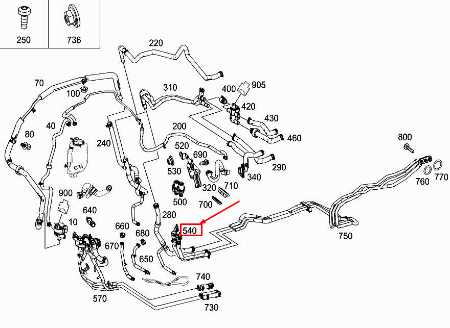 new mercedes-benz s w222 engine return hose a2228302396 original