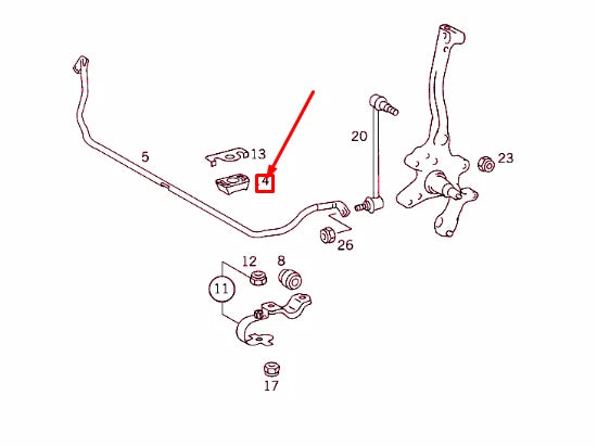 NEW MERCEDES-BENZ S W140 FRONT TORSION BAR SHIM A1403230084 ORIGINAL