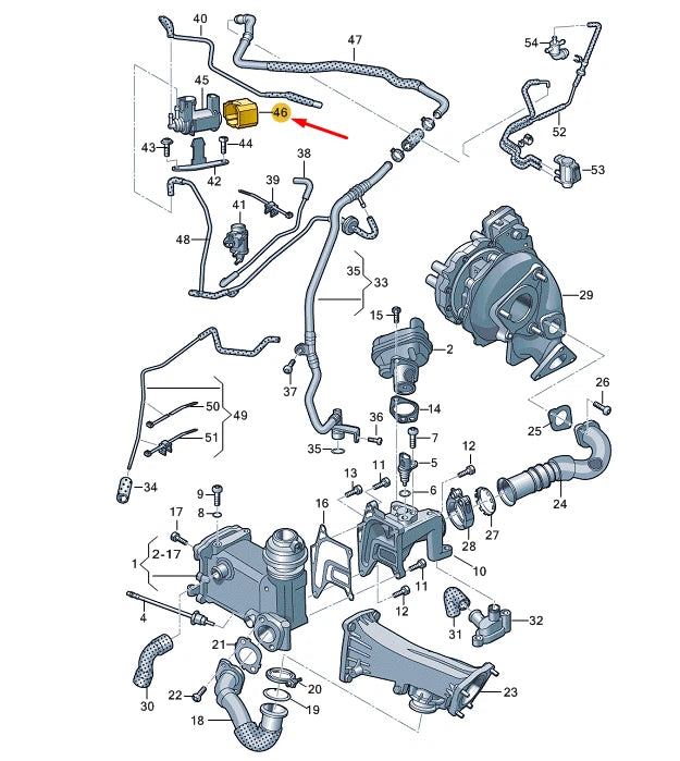 NEW VW TOUAREG 7P MK2 PRESSURE CONVERTER SUPPORT 059906629D