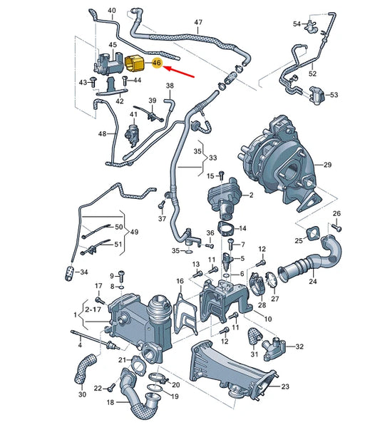 NEW VW TOUAREG 7P MK2 PRESSURE CONVERTER SUPPORT 059906629D