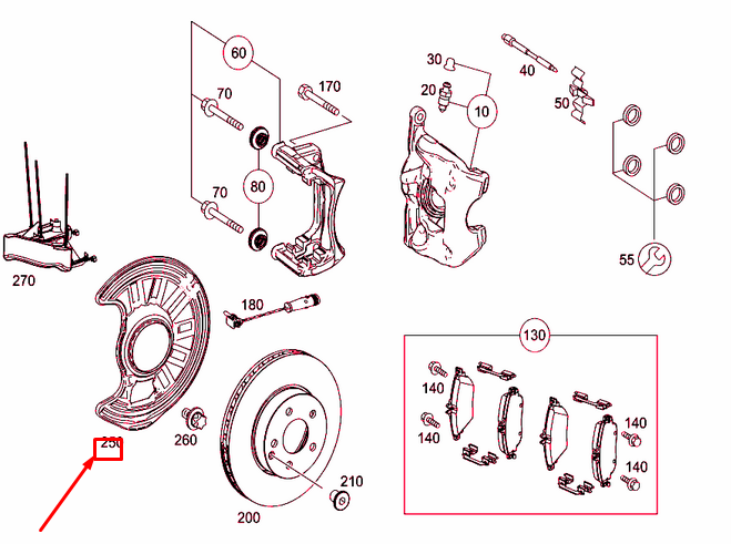 NEW MERCEDES-BENZ A W176 FRONT RIGHT BRAKE DISC DUST SHIELD A1764210620 ORIGINAL