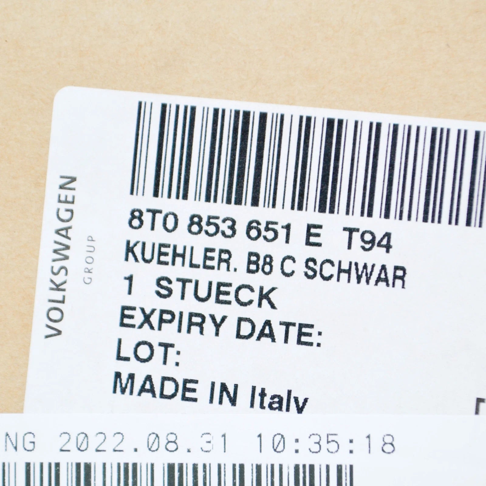 NEW AUDI A5 8T3 S-LINE FRONT BUMPER CENTER RADIATOR GRILLE 8T0853651 ET94