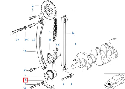 NEW BMW Z3 E36 TIMING CHAIN GUIDE RAIL 11311734694 1734694 ORIGINAL