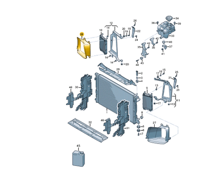 new volkswagen touareg cr7 right radiator air guide 760117336a original