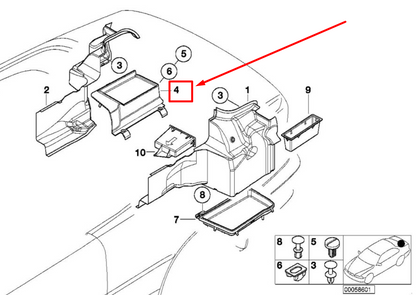 new bmw 3 e46 battery luggage compartment cover 51478204084 8204084 original