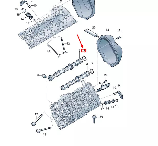 NEW AUDI A4 B7 CAMSHAFT SEAL RING 06E109345A ORIGINAL