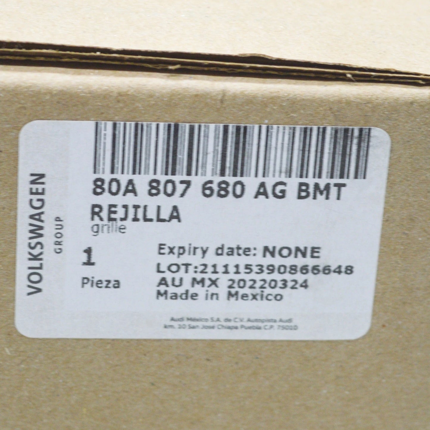 NEW AUDI Q5 FY 80A FRONT BUMPER RIGHT GRILLE 80A807680AGBMT