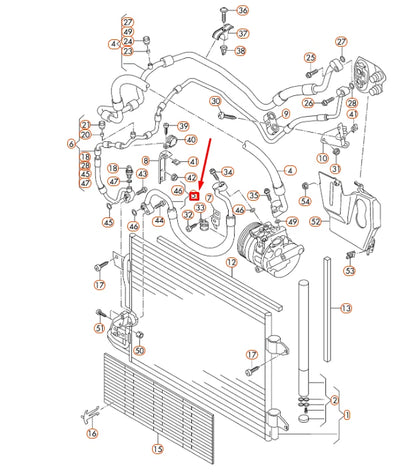 NEW VW JETTA A6 REFRIGERANT LINE 5C0820721A ORIGINAL