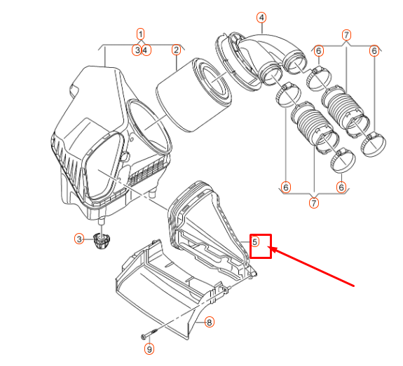 NEW AUDI A6 C7 INTAKE AIR DUCT 4G0129624J ORIGINAL