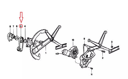 NEW BMW 3 E30 WINDOW CRANK LEVER 51321904507 1904507