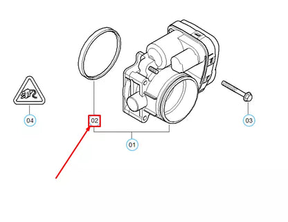 NEW BMW 1 E87 THROTTLE HOUSING PROFILE-GASKET 13547504728 7504728 ORIGINAL