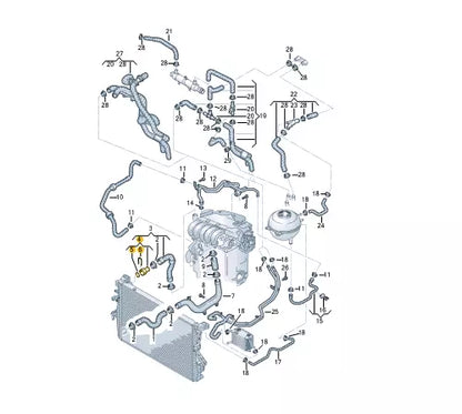 NEW VOLKSWAGEN TRANSPORTER T5 QUICK ACTING COUPLING 7M3122291 ORIGINAL