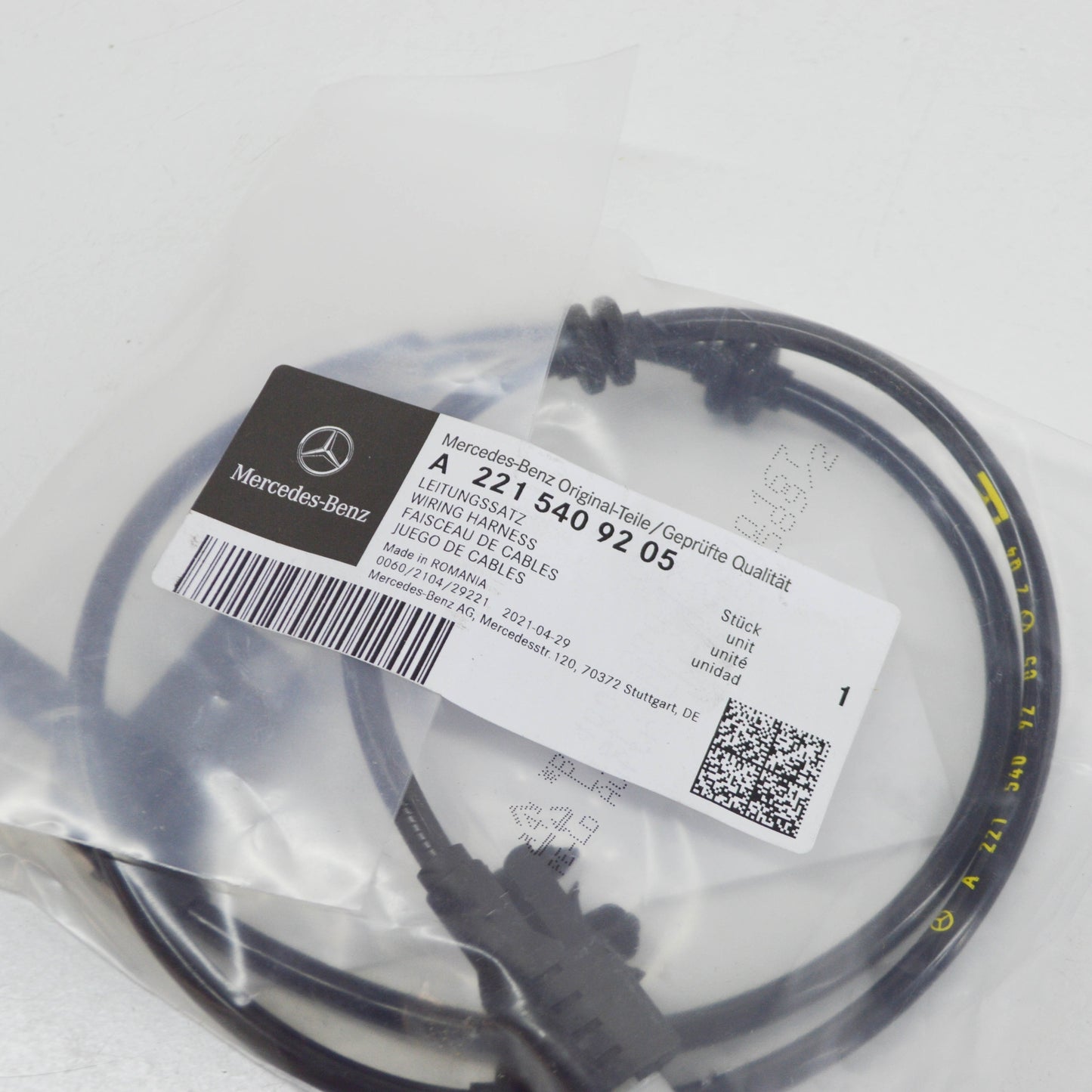 NEW MERCEDES BENZ S W221 FRONT BRAKE INDICATOR HARNESS A2215409205 ORIGINAL