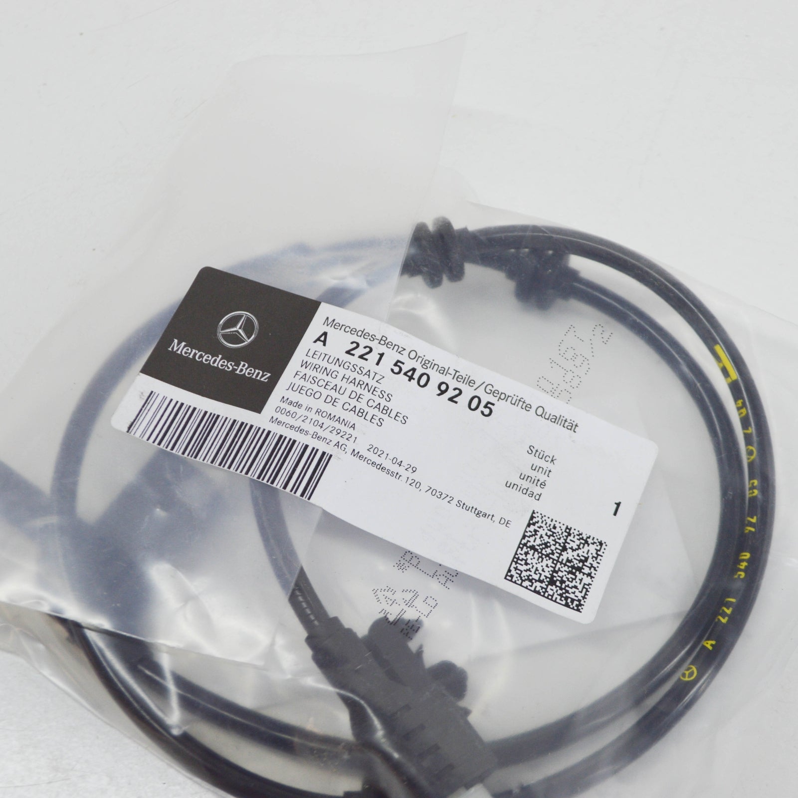 NEW MERCEDES BENZ S W221 FRONT BRAKE INDICATOR HARNESS A2215409205 ORIGINAL