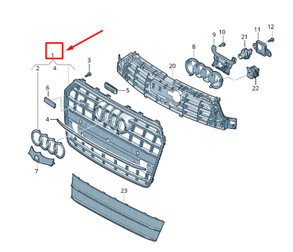 new audi a6 avant c7 front radiator grille 4g0853651btkfq original