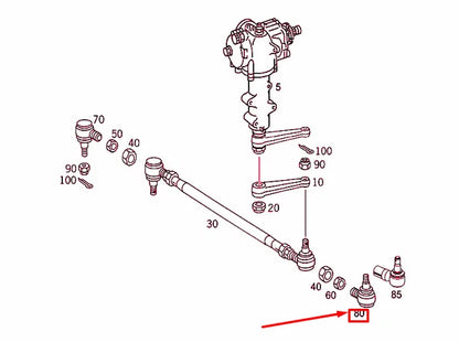 NEW MERCEDES-BENZ G W463 STEERING LINKAGE BALL JOINT A0024601948 ORIGINAL