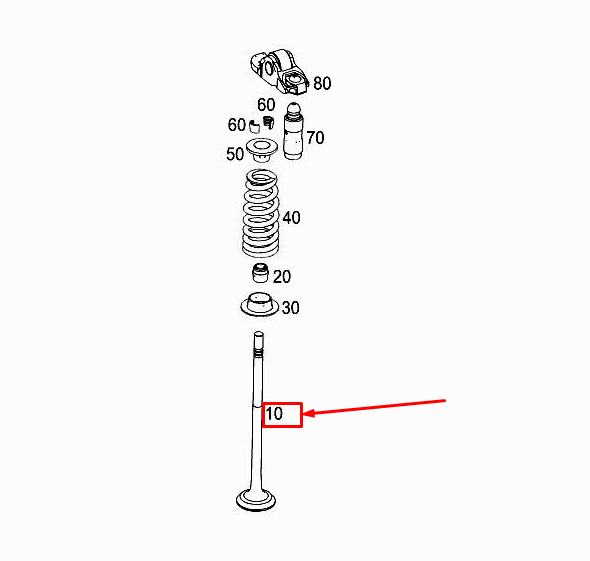 new mercedes-benz e w213 engine intake valve a1770530000 original