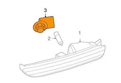NEW VOLKSWAGEN BEETLE 1C BULB HOLDER SOCKET LAMP HOUSING 1C0953123C ORIGINAL