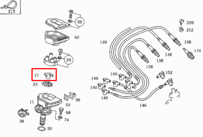 new mercedes-benz 190 w201 ignition rotor a0001583431 original