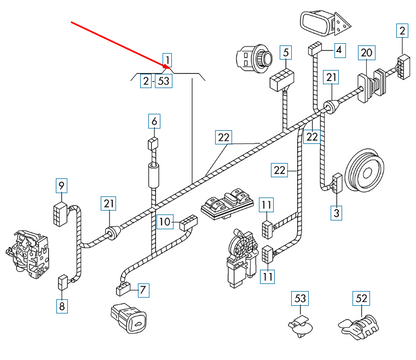 new skoda roomster 5j front left door wiring cable harness 5j0971120bj original
