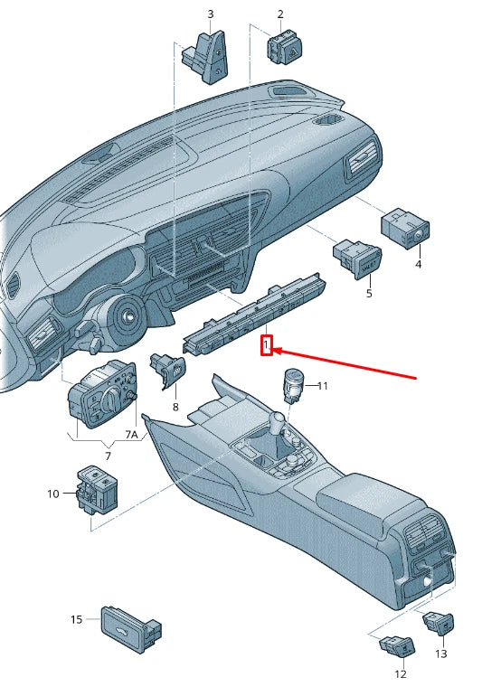 NEW AUDI A7 SPORTBACK 4G DASHBOARD MULTIPLE SWITCH 4G0927137AB6PS
