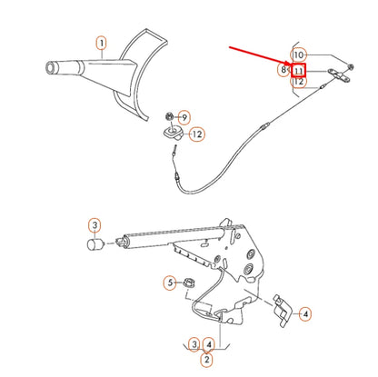 NEW VOLKSWAGEN AMAROK BRAKE LEVER COMPENSATING ARM 7H0711481A ORIGINAL