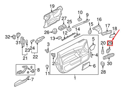 NEW AUDI A6 AVANT C6 FRONT RIGHT DOOR LOCK SWITCH RHD 4F2962108B5PR ORIGINAL