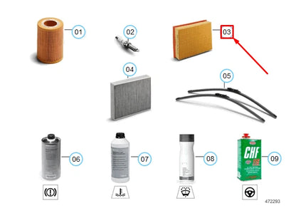 NEW BMW 3 F30 ENGINE AIR FILTER INSERT 13718616909 8616909 ORIGINAL