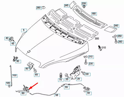 NEW MERCEDES-BENZ B-CLASS W245 BONNET LOCK CATCH A1698800660