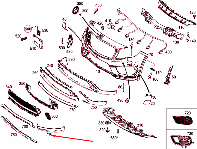 NEW MERCEDES-BENZ GLA X156 FRONT BUMPER RIGHT TRIM A1568855200 ORIGINAL