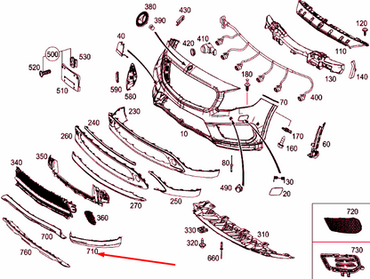 NEW MERCEDES-BENZ GLA X156 FRONT BUMPER RIGHT TRIM A1568855200 ORIGINAL