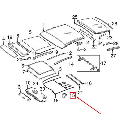 NEW MERCEDES-BENZ CLA C117 PANORAMIC ROOF LOCK BRACKET A1767810016 ORIGINAL